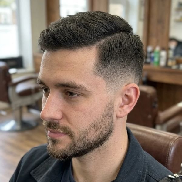 8. Short Side Part Mid Taper