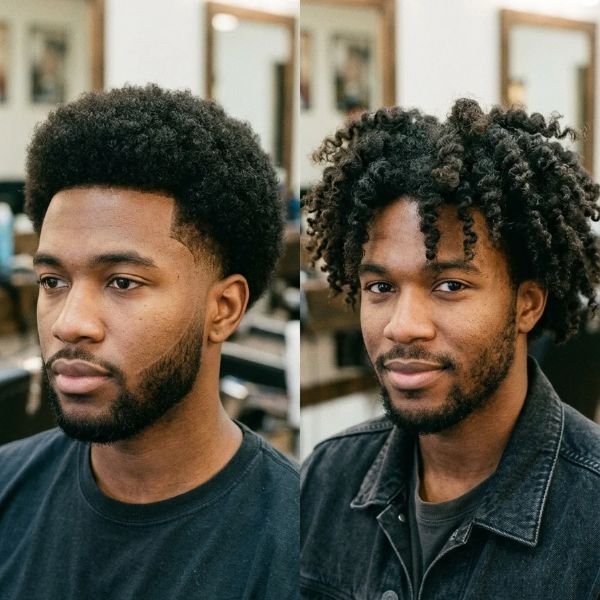 Mid Taper Afro vs Twist-Out