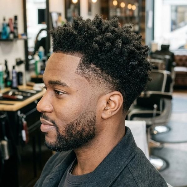 Textured Afro Mid Taper